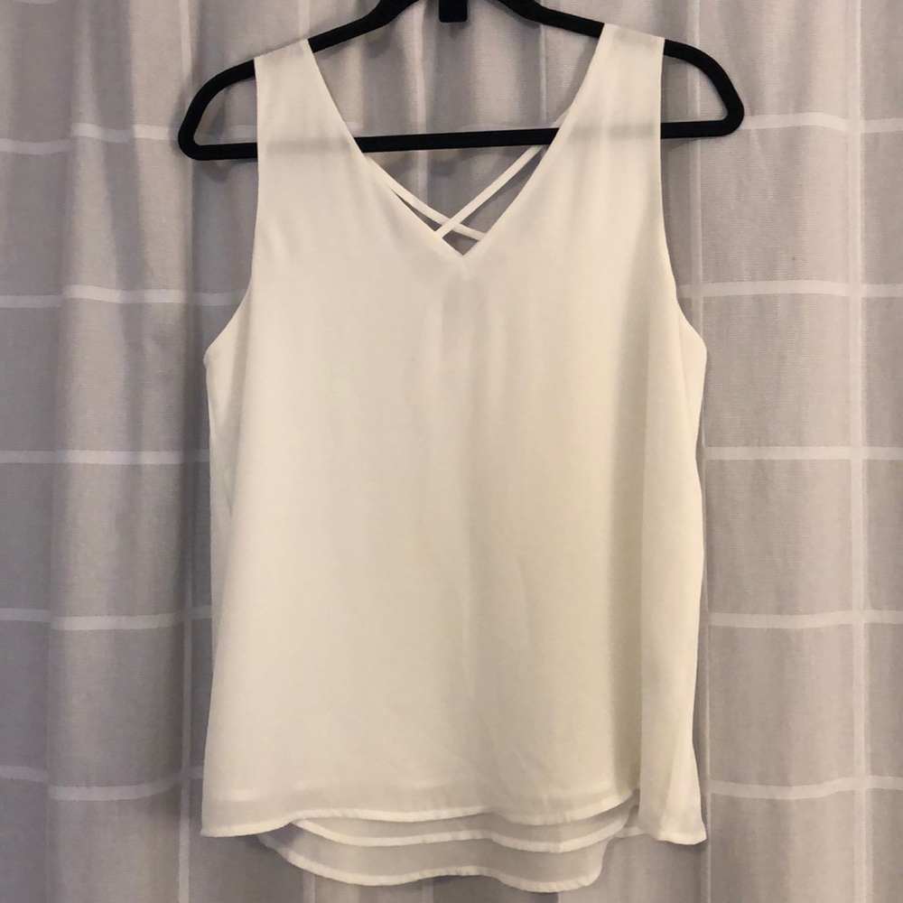 V neck cross back tank